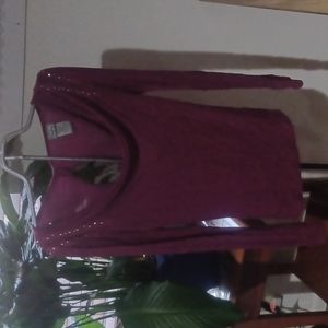 Purple juniors cowl neck long sleeve